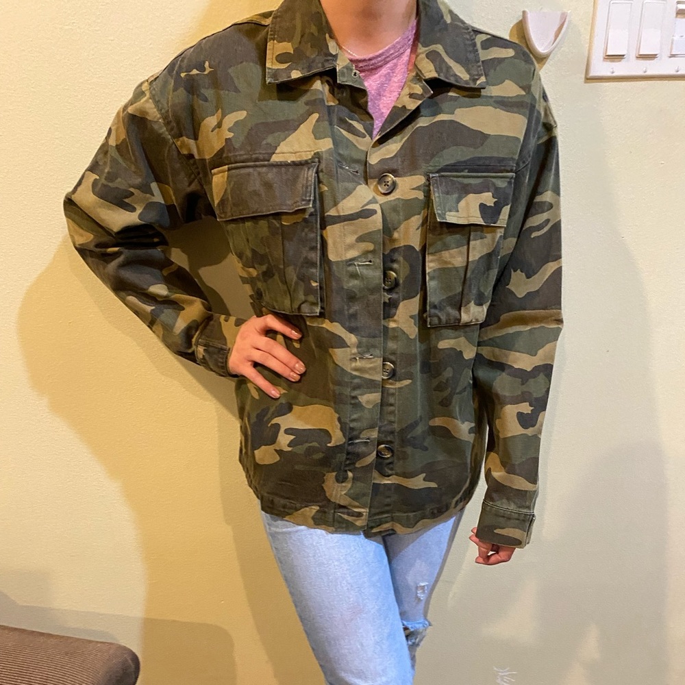 Oversized camo jacket